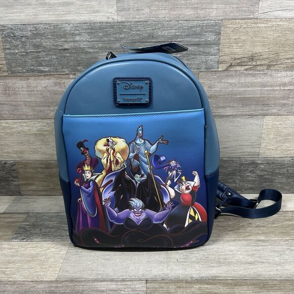 Loungefly Disney Villains Maleficent, Ursula Full Cast Mini Backpack NWT main image 9